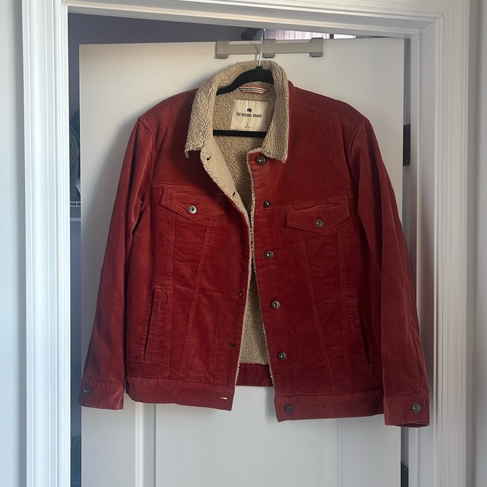 The Normal Brand corduroy jacket with Sherpa lining. Size L